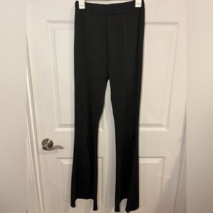 Black Flared Work Pnats